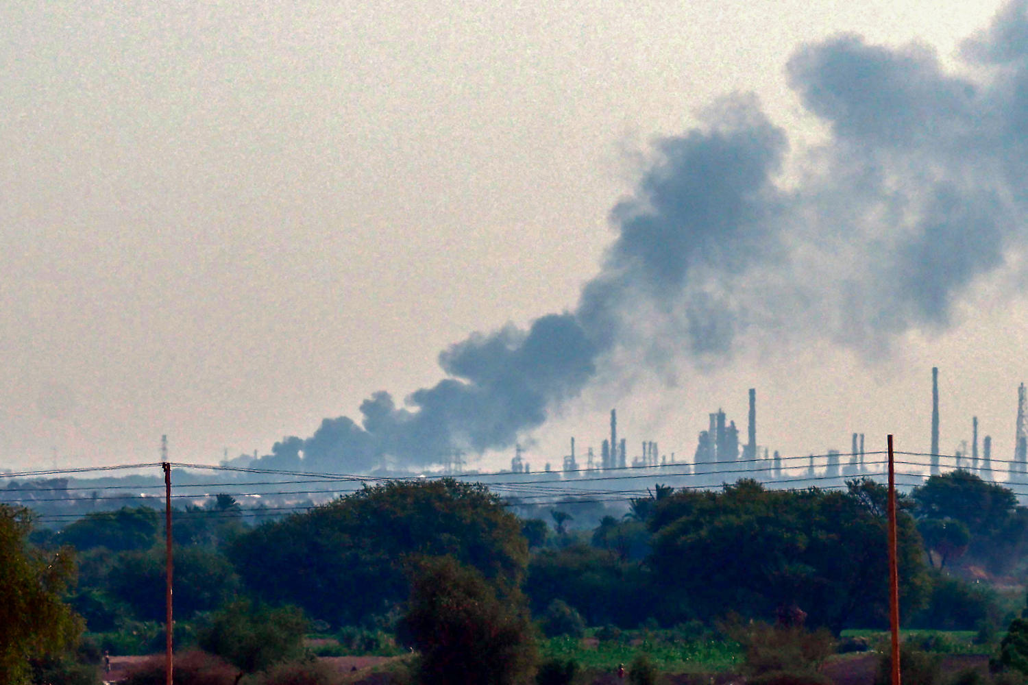 Sudan’s biggest oil refinery is on fire as its bloody civil war rages