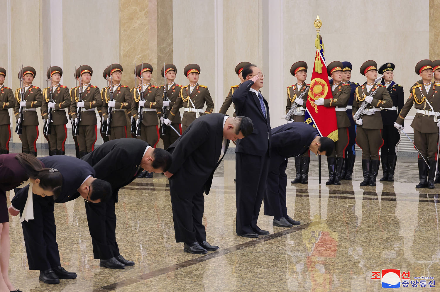 North Korea's Kim makes rare visit to father's tomb, pledging his devotion to 'sacred struggle'