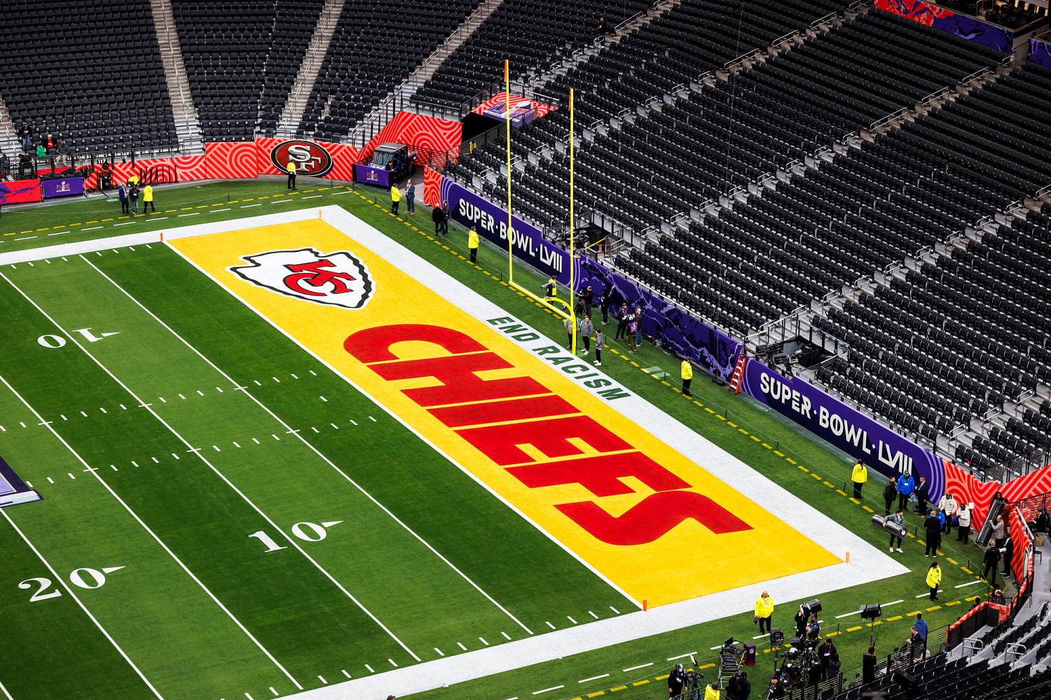 NFL will remove 'End Racism' from the end zones ahead of Super Bowl