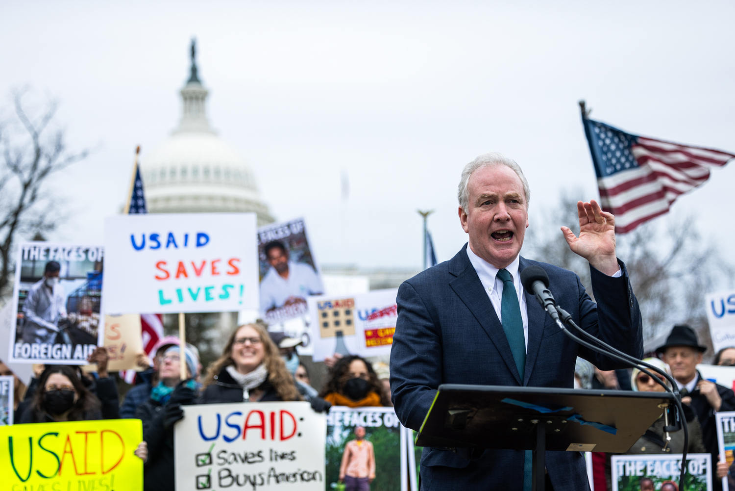 Out of power, Democratic lawmakers take to the streets to rally opposition to Trump