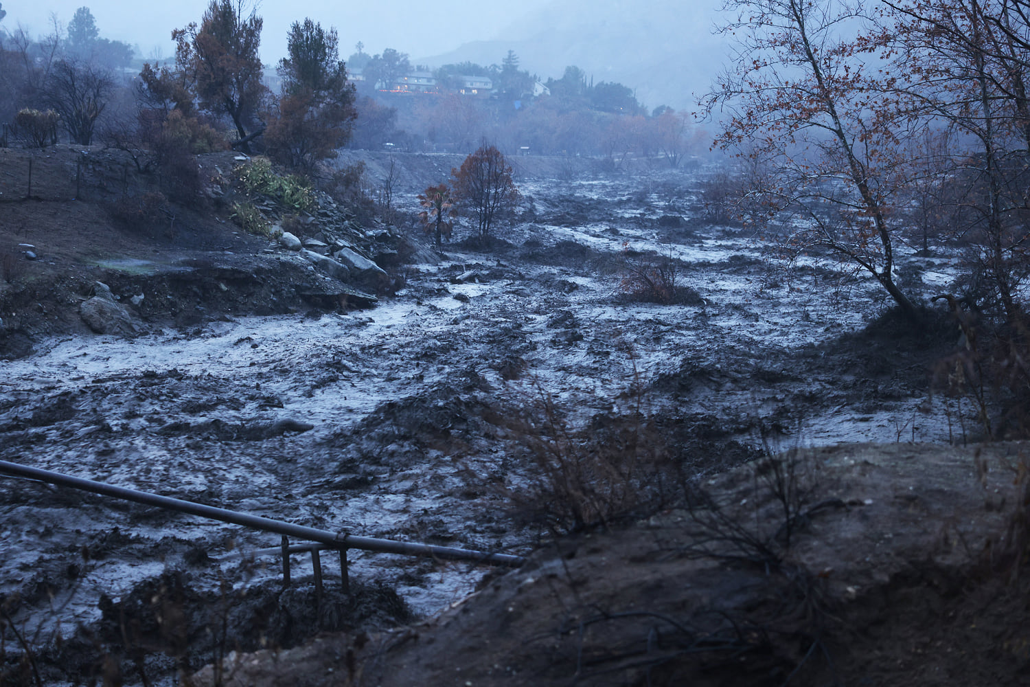 Mudslide risks continue in California after heavy rain flooded roads and prompted evacuations