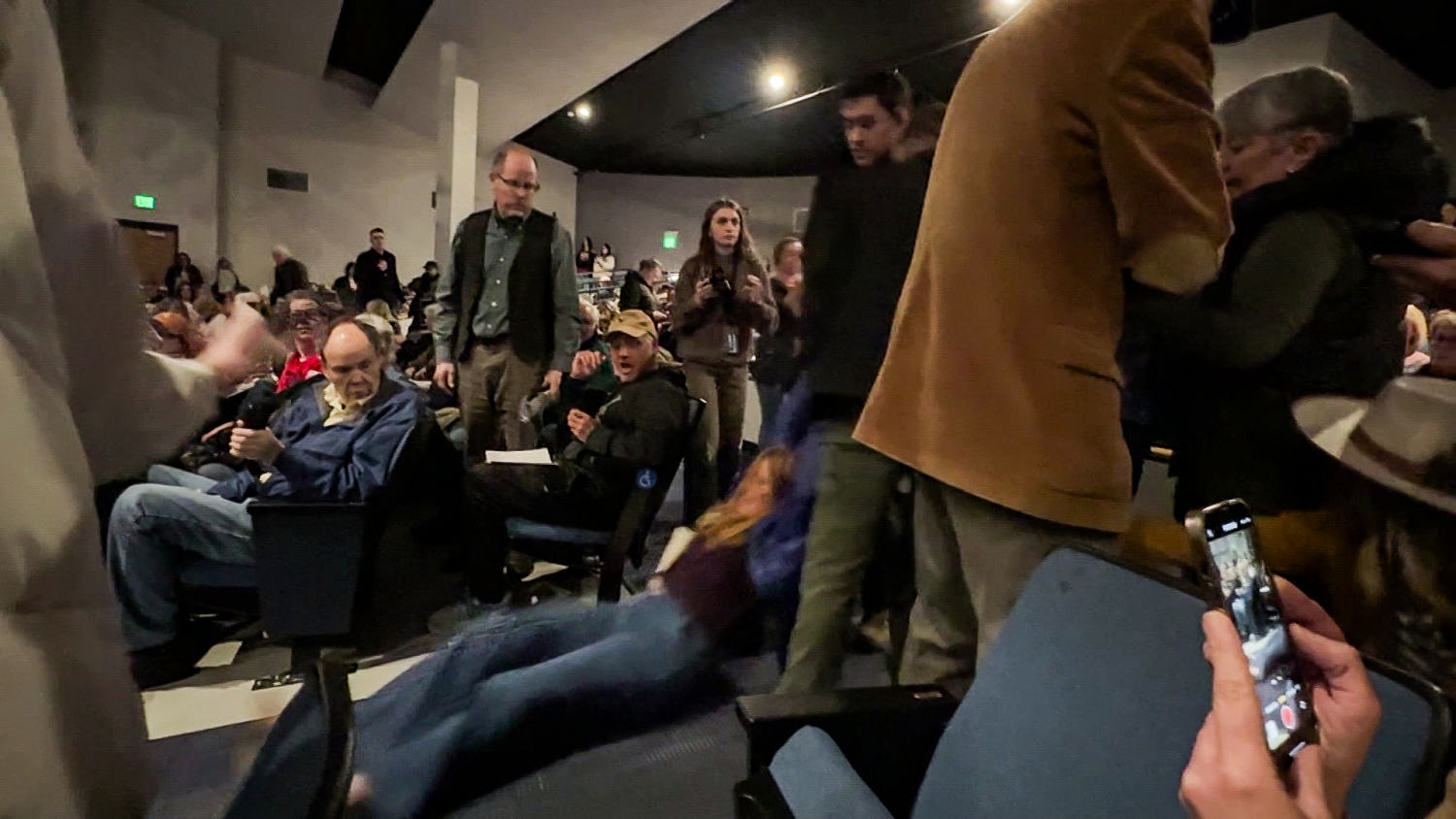 Idaho woman forcibly dragged from local Republican town hall by private security