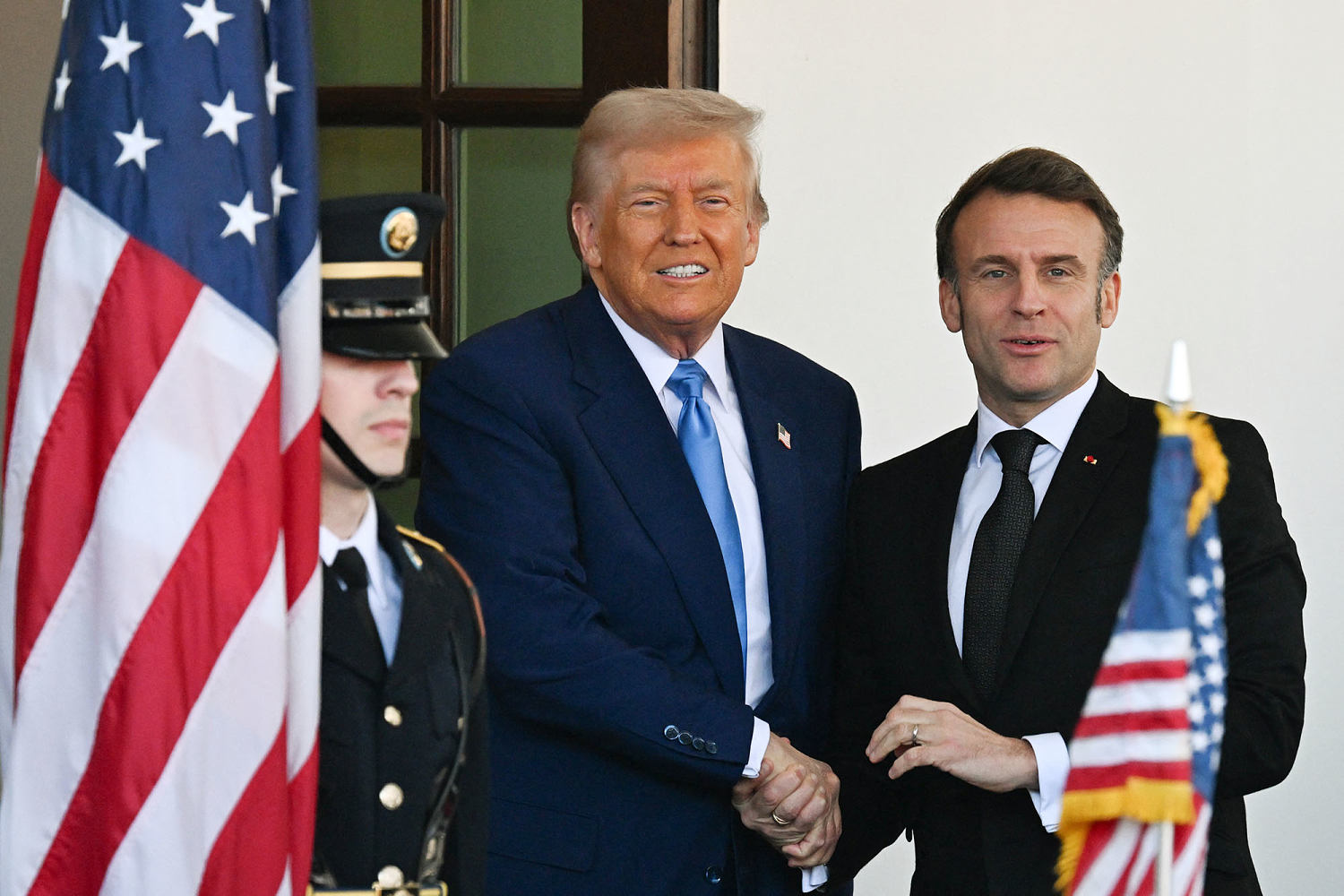 Trump and France's Emmanuel Macron meet at the White House