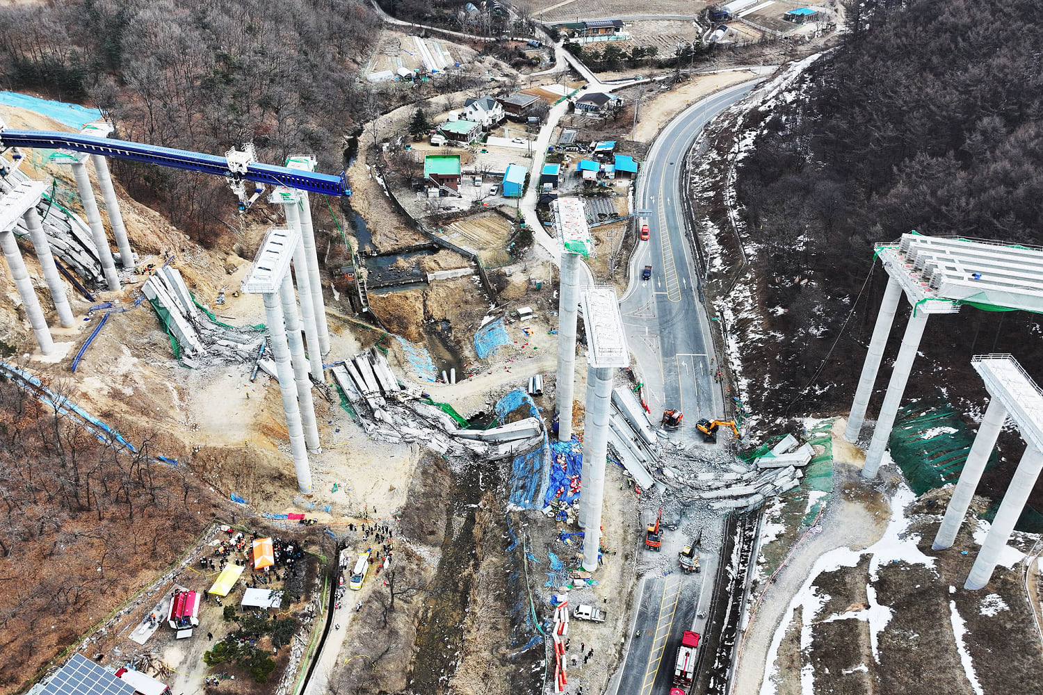 At least four dead in South Korea highway construction project collapse