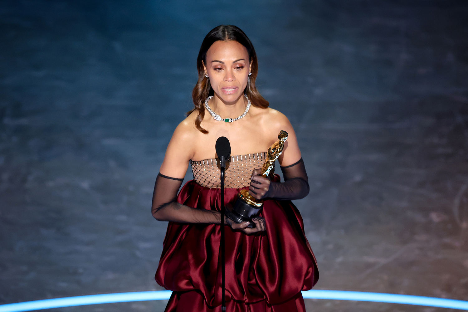 Zoe Saldaña awarded best supporting actress for 'Emilia Pérez'