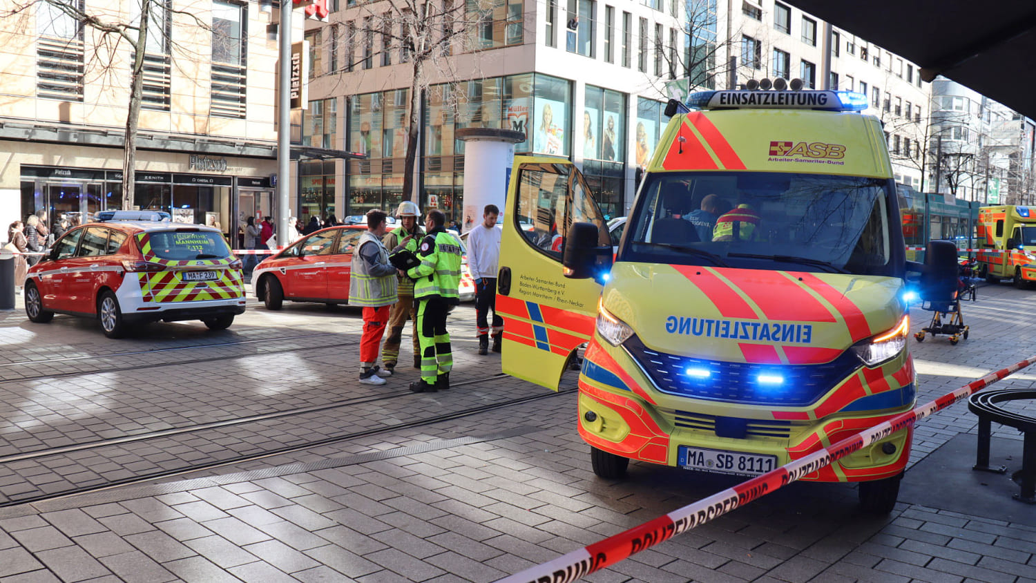 One killed and several injured in suspected car ramming in Mannheim, Germany