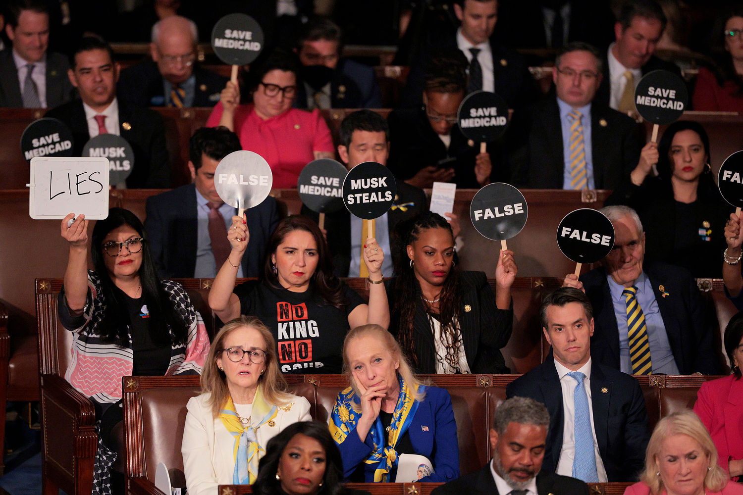 Democrats' silent protests of Trump speech overshadowed by one outburst