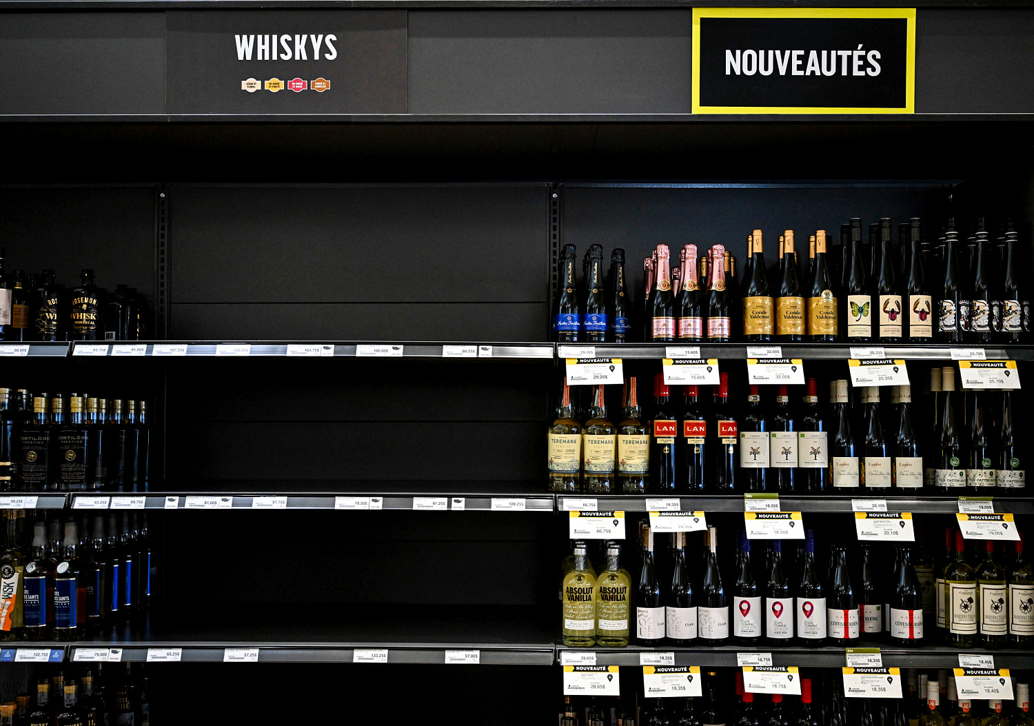 Canadian stores pull U.S. liquor from shelves as Trump's tariffs take effect