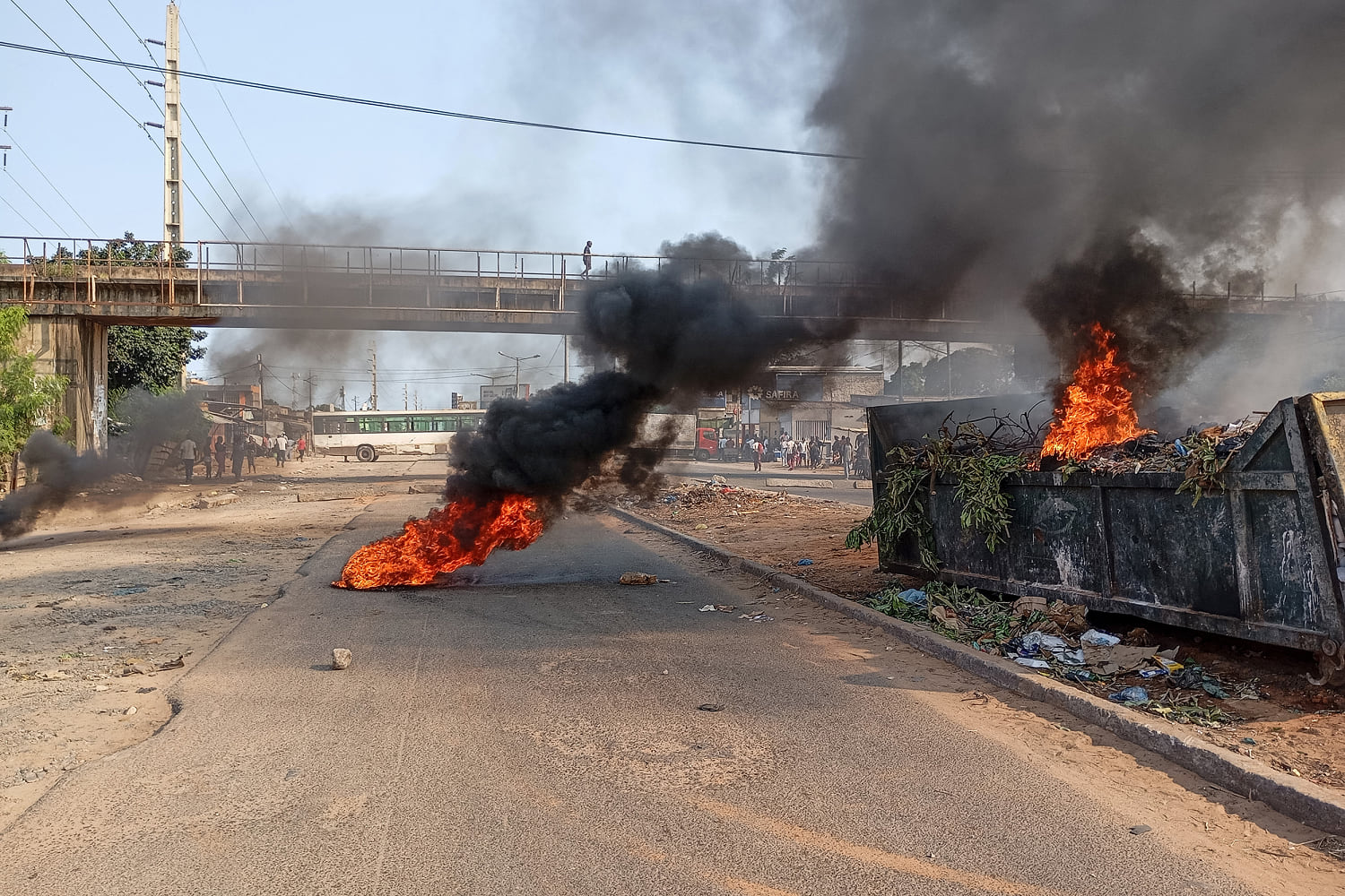 Mozambique police fire on protestors with opposition leader’s location unknown