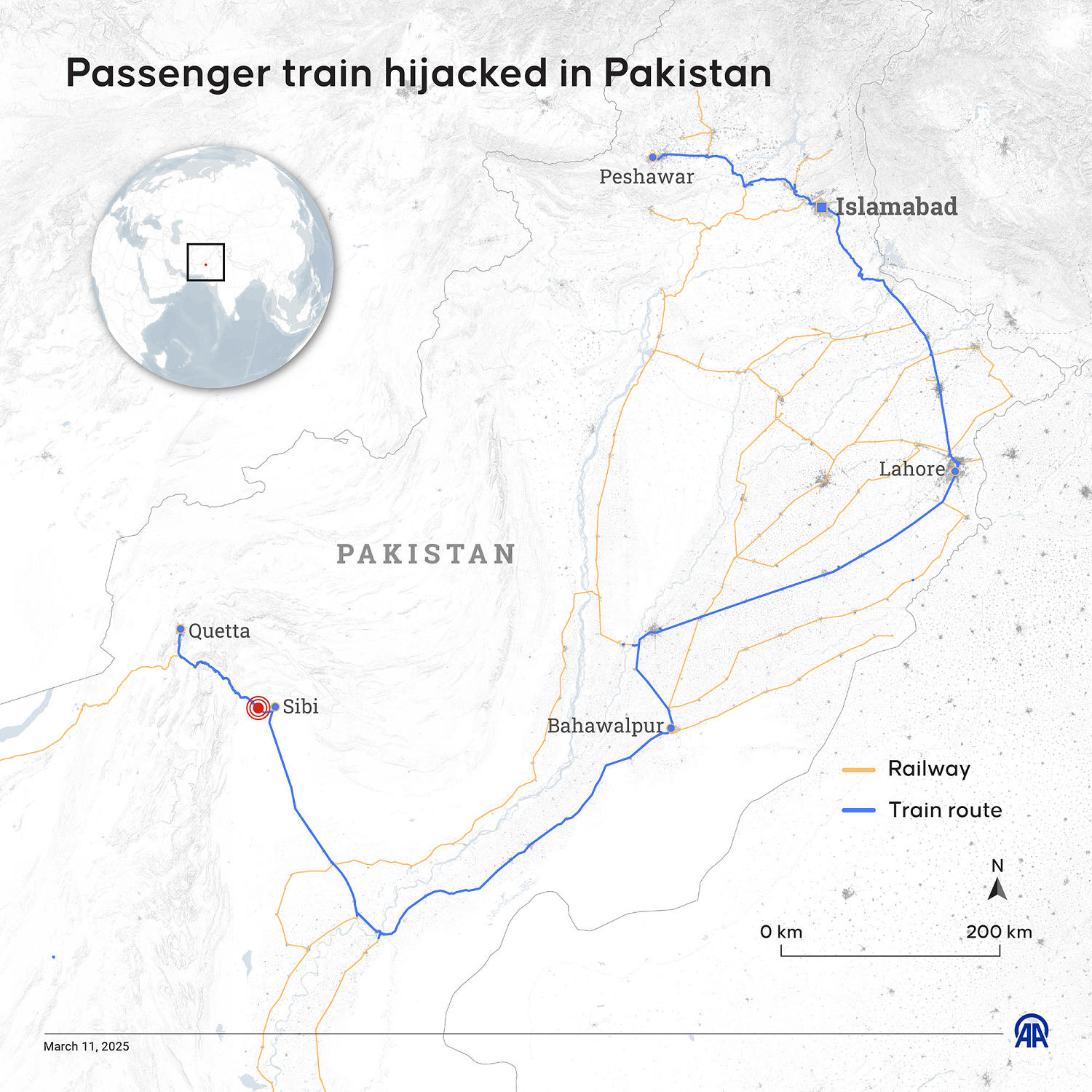 Separatists say they have taken hostages in attack on train in Pakistan