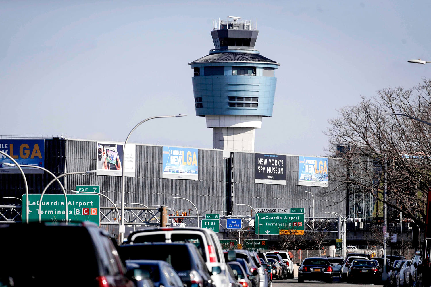 Plane's wing hits runway during landing attempt at New York’s LaGuardia Airport