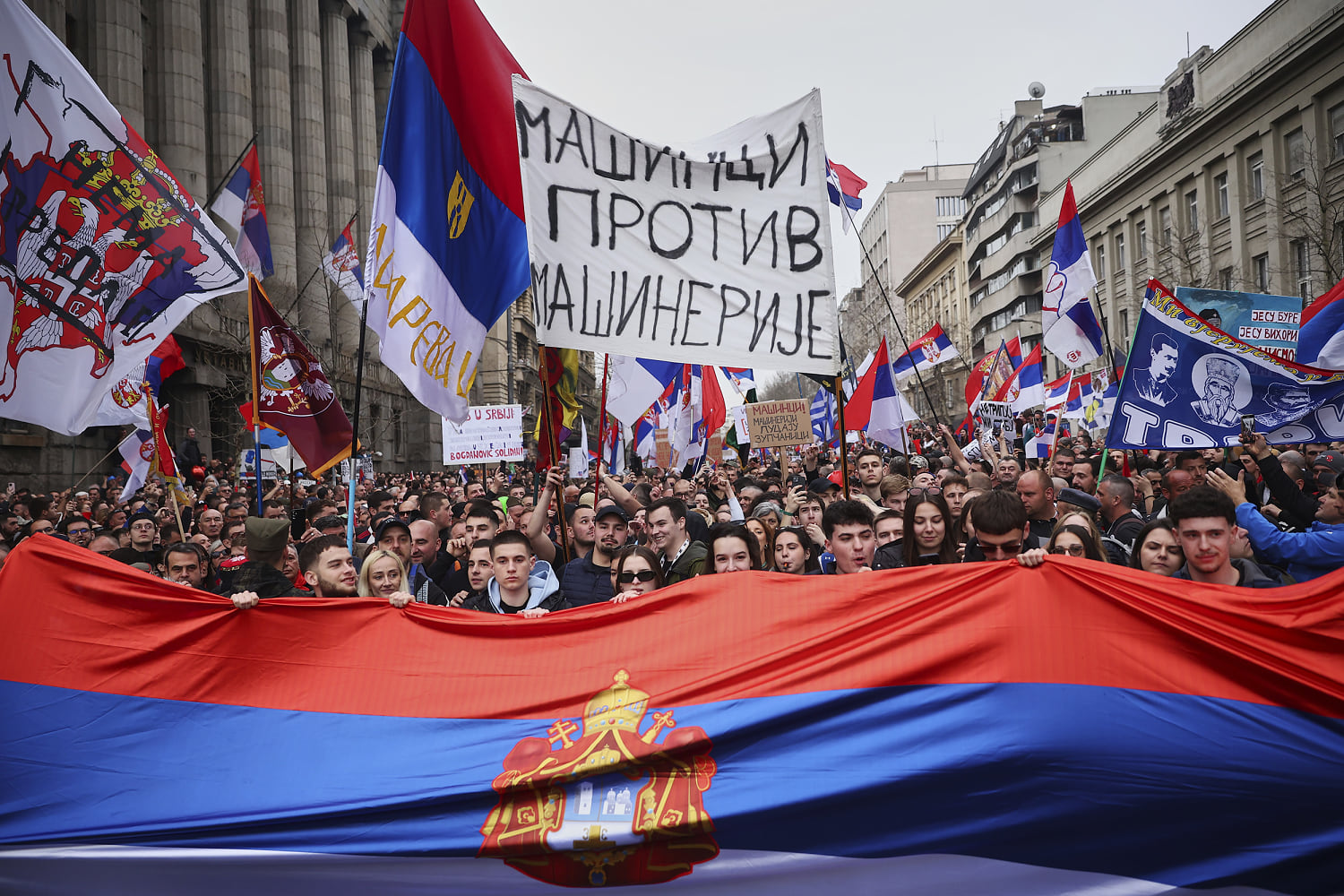 Serbia denies using sonic weapons on protesters after video shows sound trigger panic and stampede