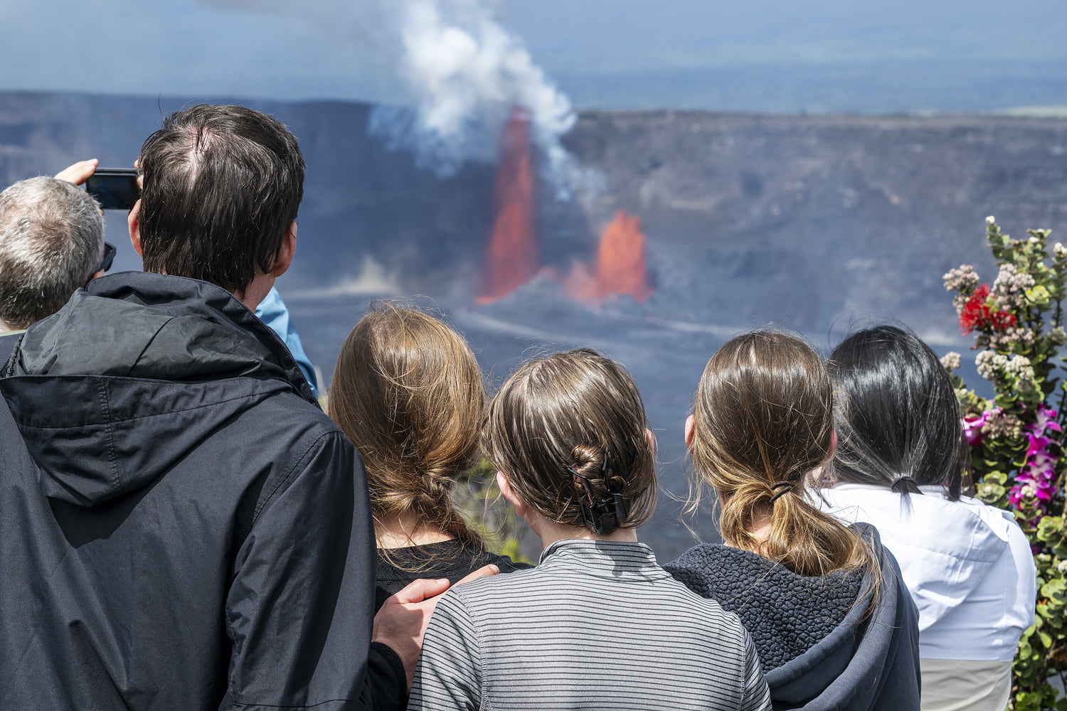 Hawaii's Kilauea volcano puts on dazzling show with lava fountains hundreds of feet high