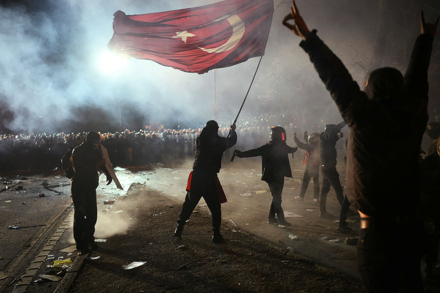 Huge pro-democracy protests grip Turkey after Erdogan rival is imprisoned