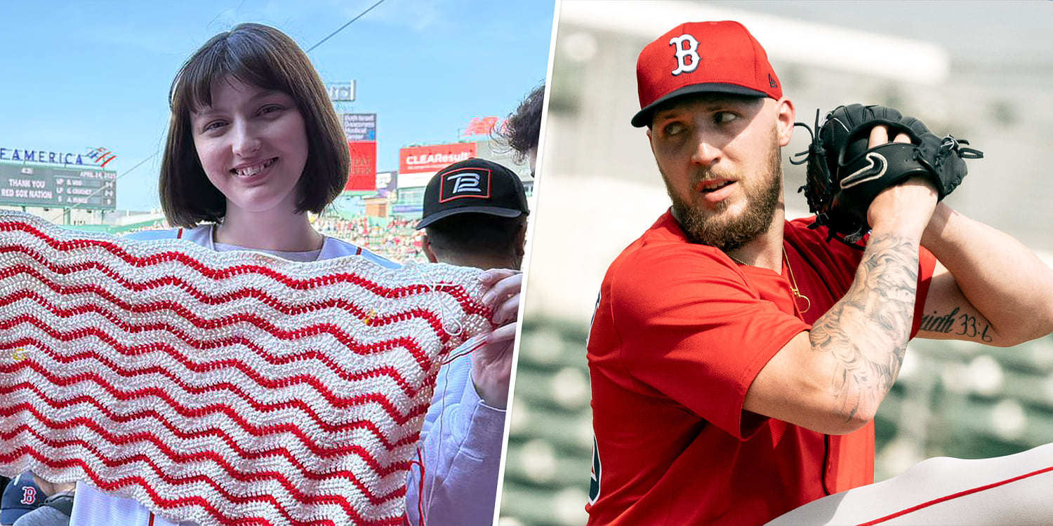 The reason this Red Sox fan is crocheting a sweater in the stands will have you in stitches