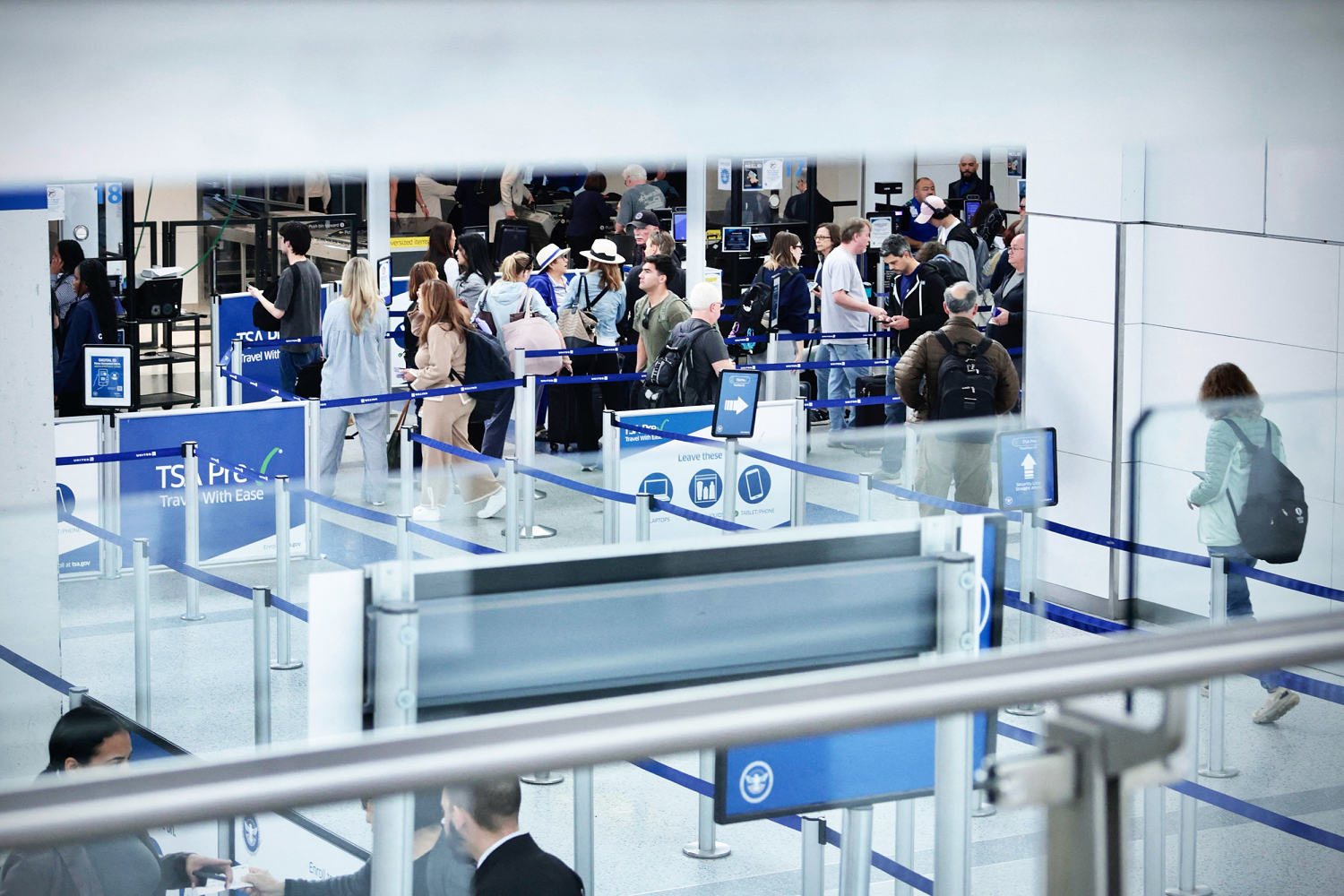 Fewer people are flying out of Newark airport than this time last year