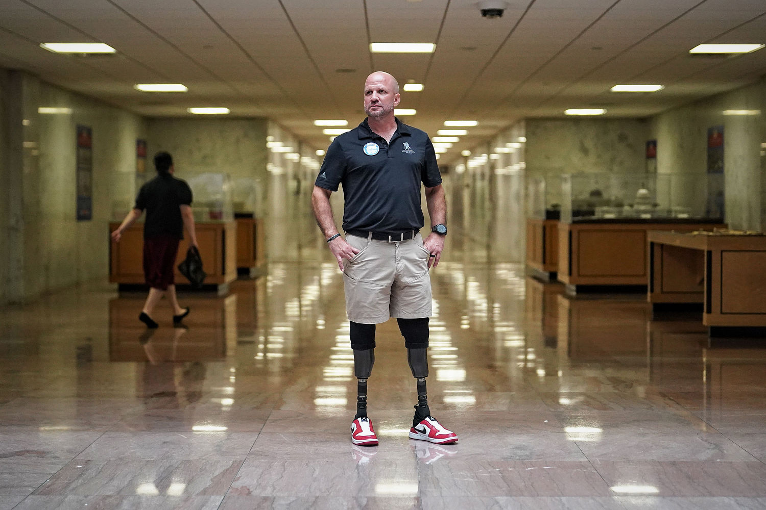 A double amputee who served in Iraq is pushing lawmakers to end the 'wounded veterans tax'