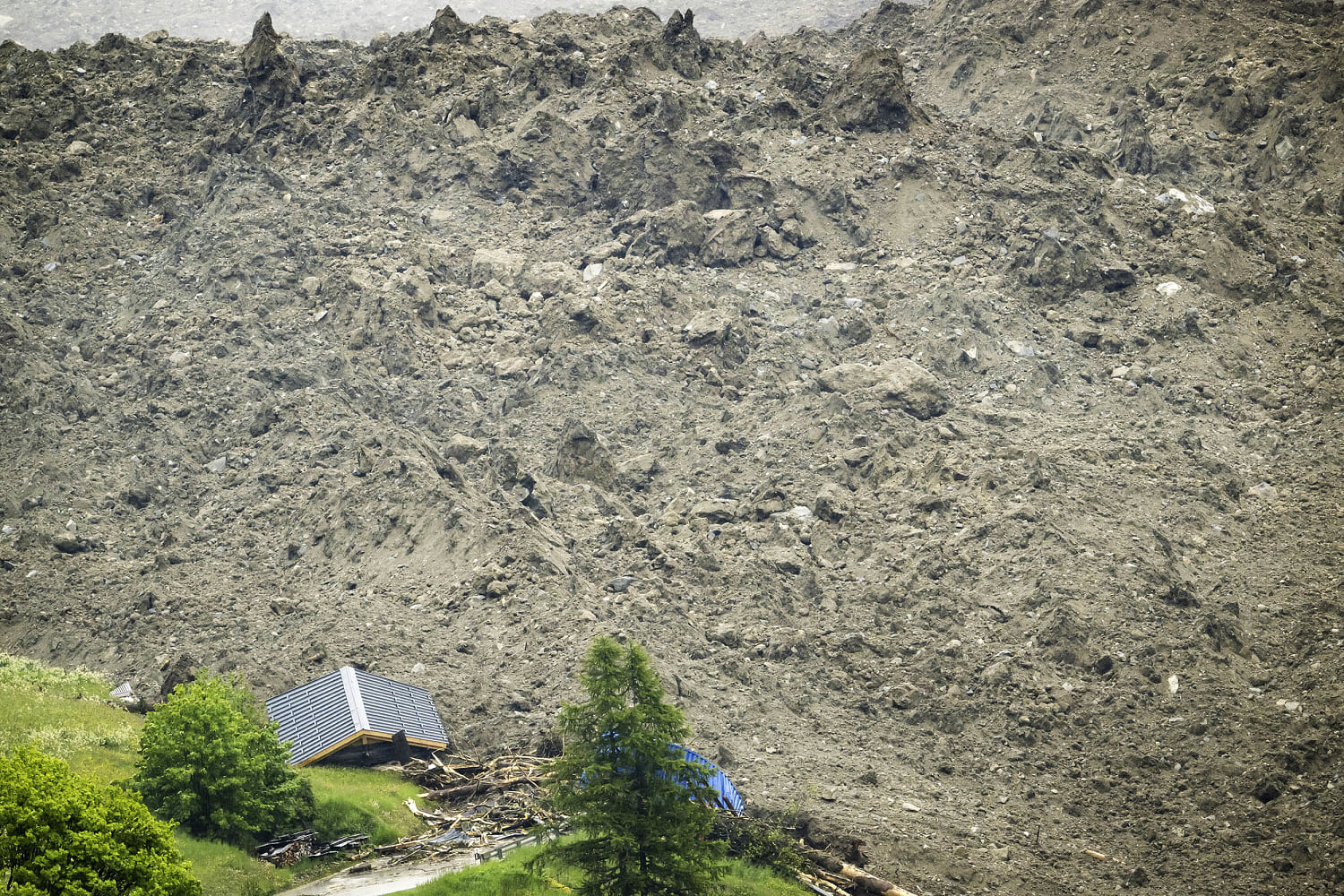 Alpine village is largely destroyed when a Swiss glacier collapses