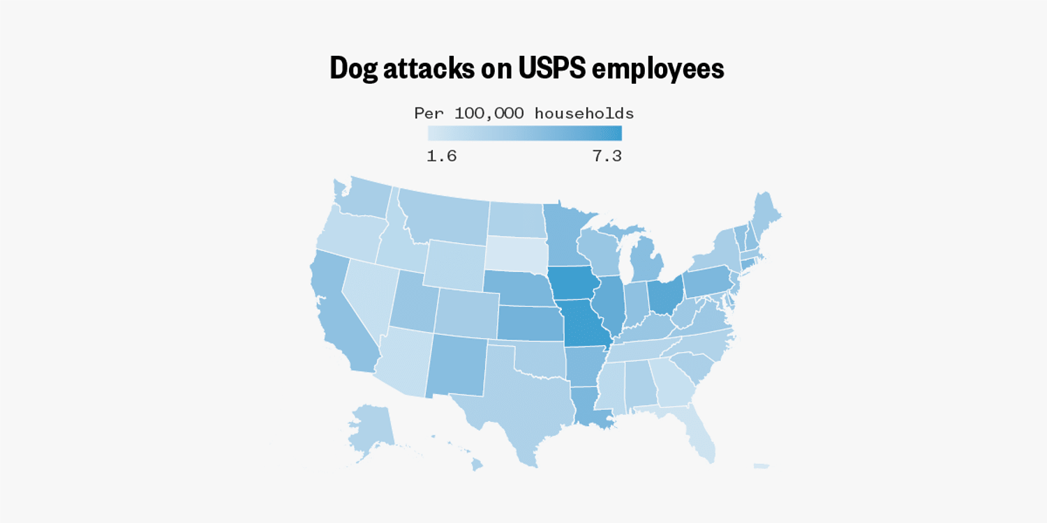 Dog attacks on mail carriers reach 7-year high