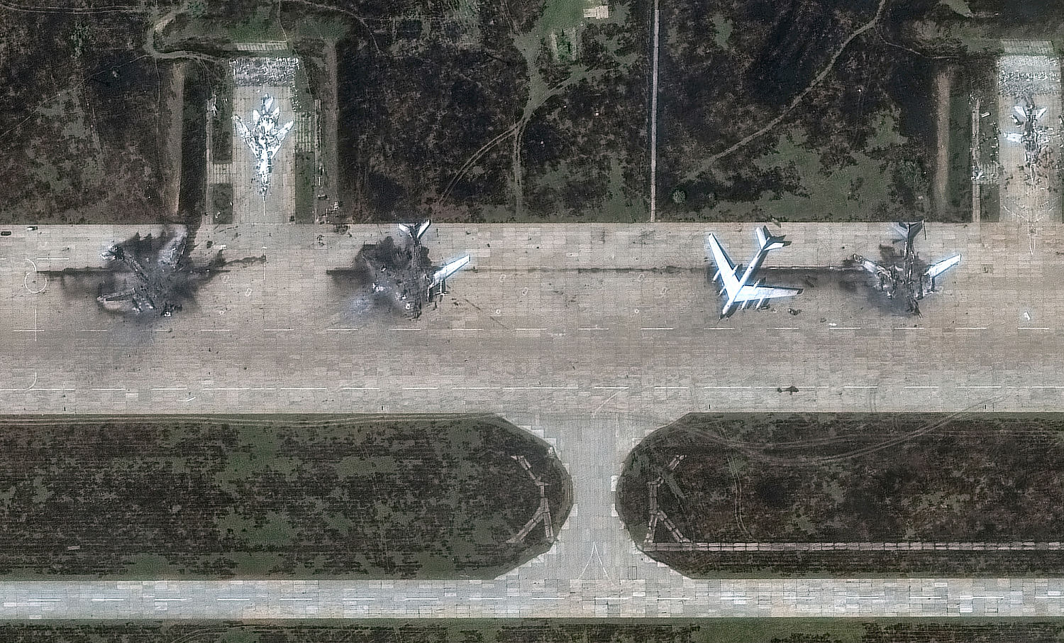 Satellite images show destruction of Russian planes by Ukraine's drones