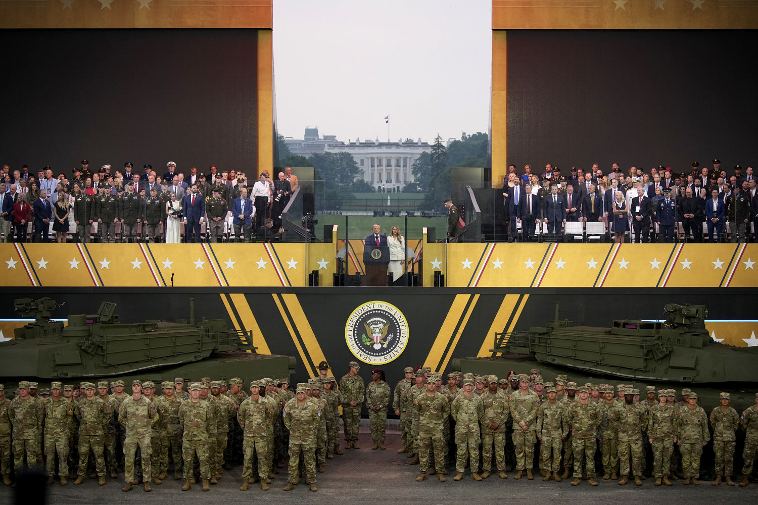 Turmoil at home and abroad casts a shadow over Trump's military parade
