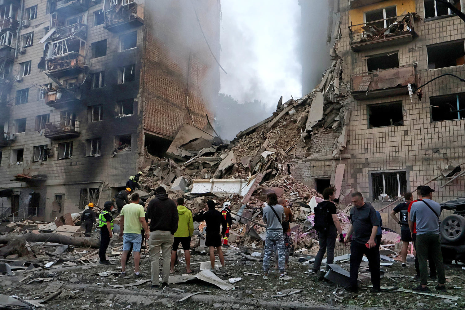 Russian bombs hit dozens of civilian targets in Ukraine, killing at least 15