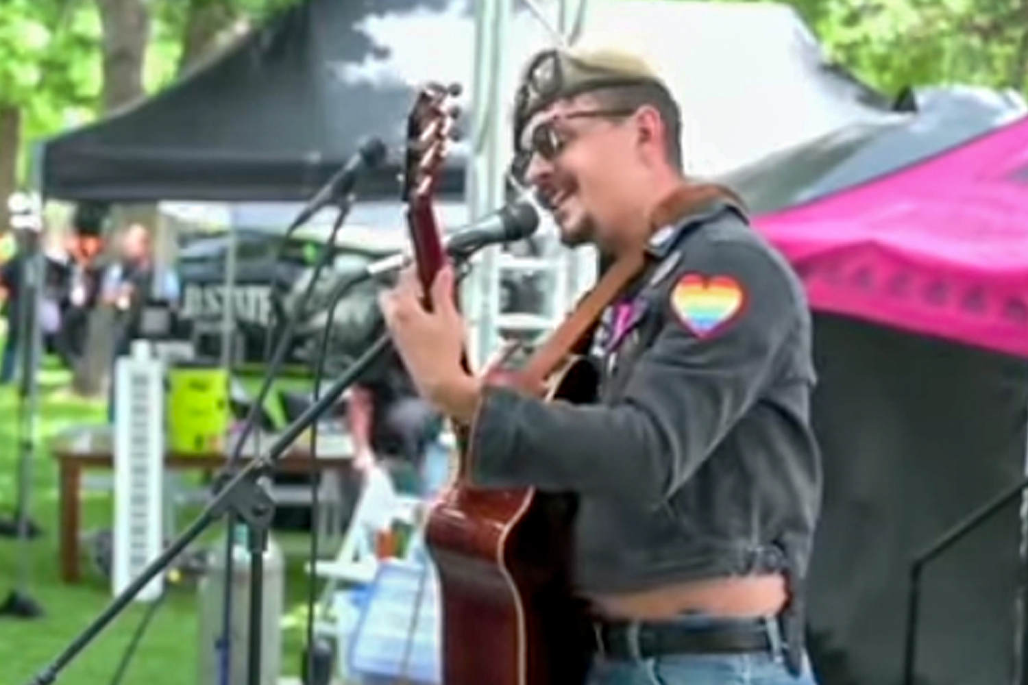 LGBTQ musician goes viral after playing protest song at 'Hetero Awesome Fest' in Idaho