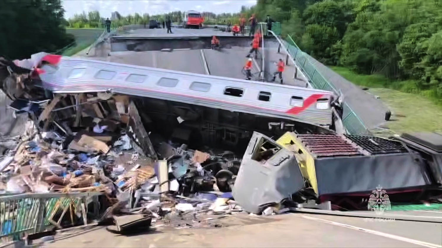Two deadly bridge collapses in Russia near Ukraine blamed on deliberate explosions