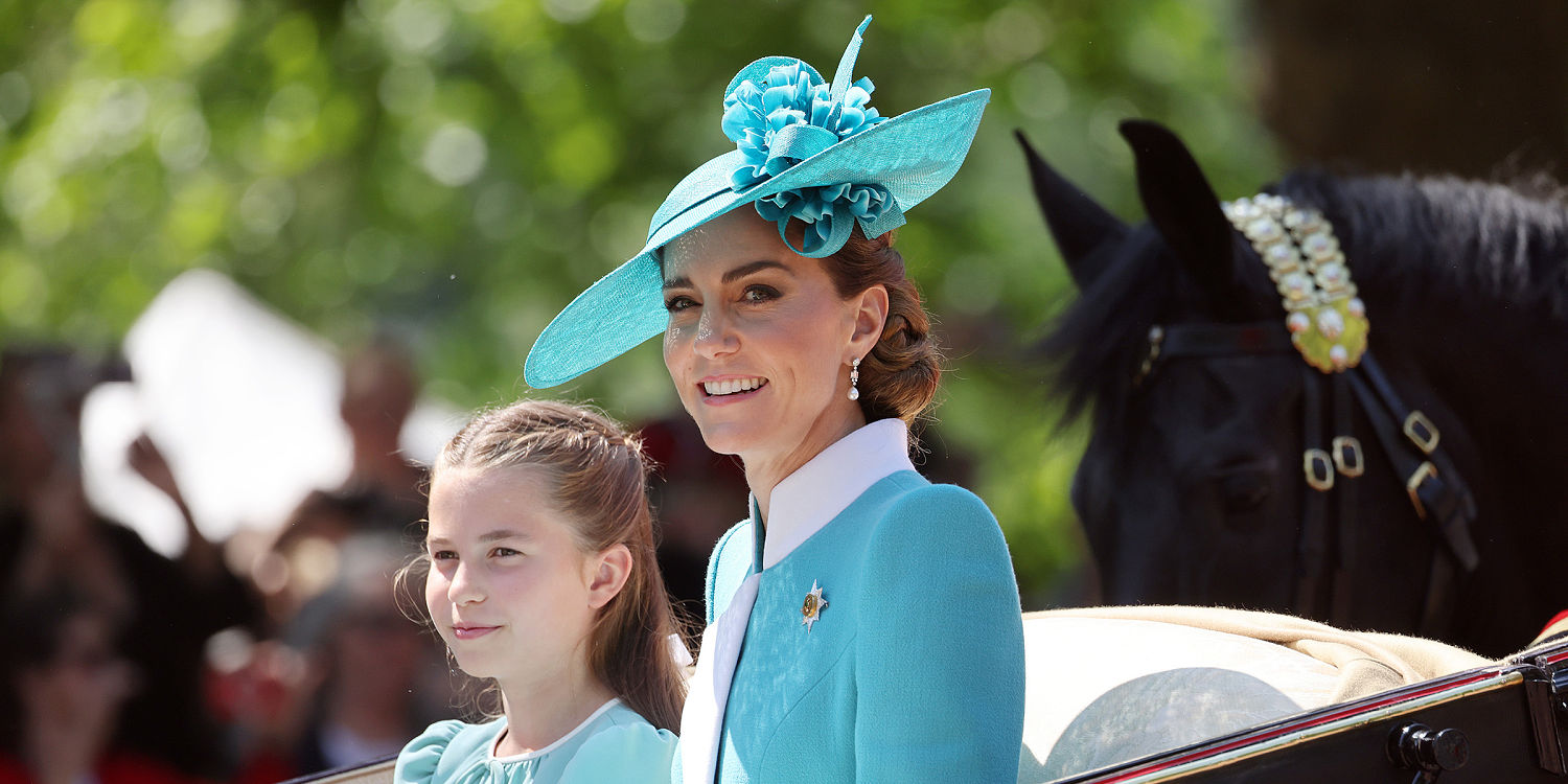 Kate Middleton Twins and Laughs With Princess Charlotte at 1st Trooping Of The Colour Since Cancer Remission