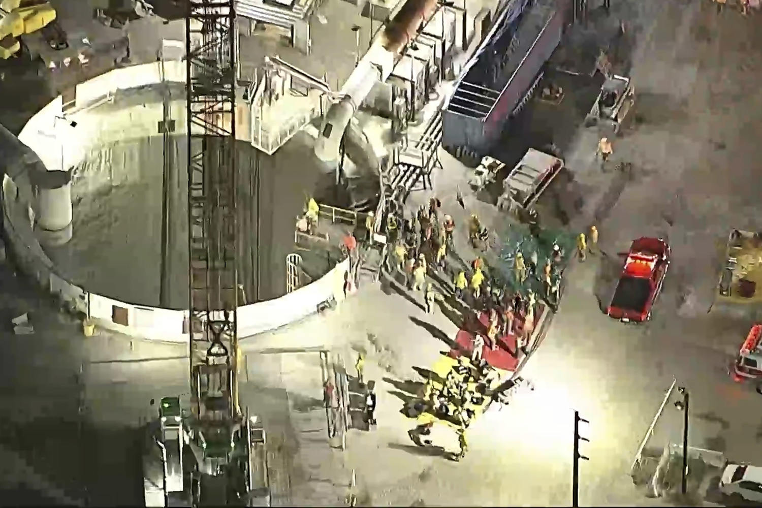 Dozens of workers rescued in Los Angeles tunnel collapse