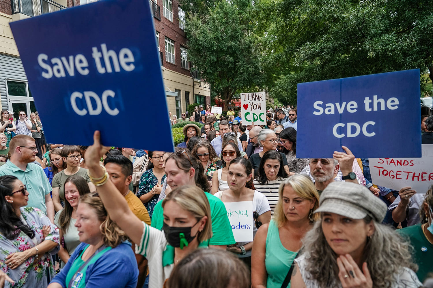 CDC employees walk out to rally in support of ousted leaders