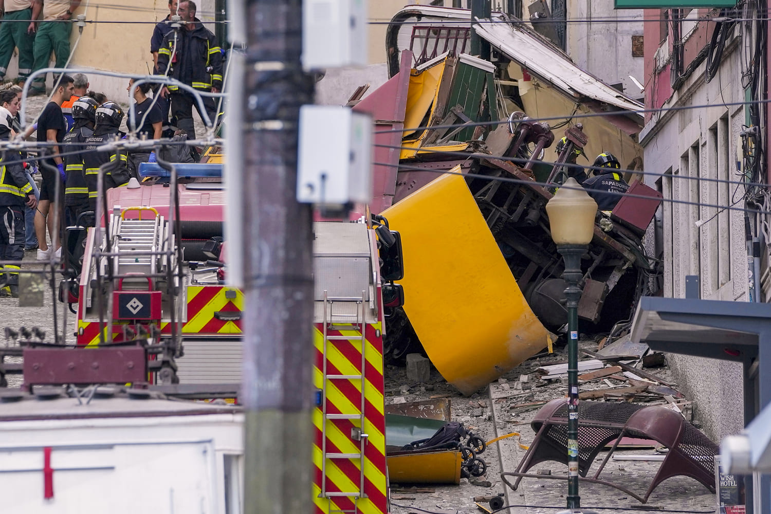 At least 15 people killed and 18 injured in crash of funicular railway in Lisbon