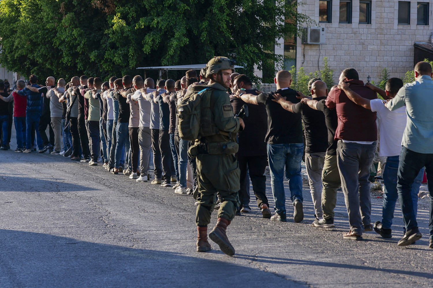 Israel detains dozens of Palestinian men in the West Bank