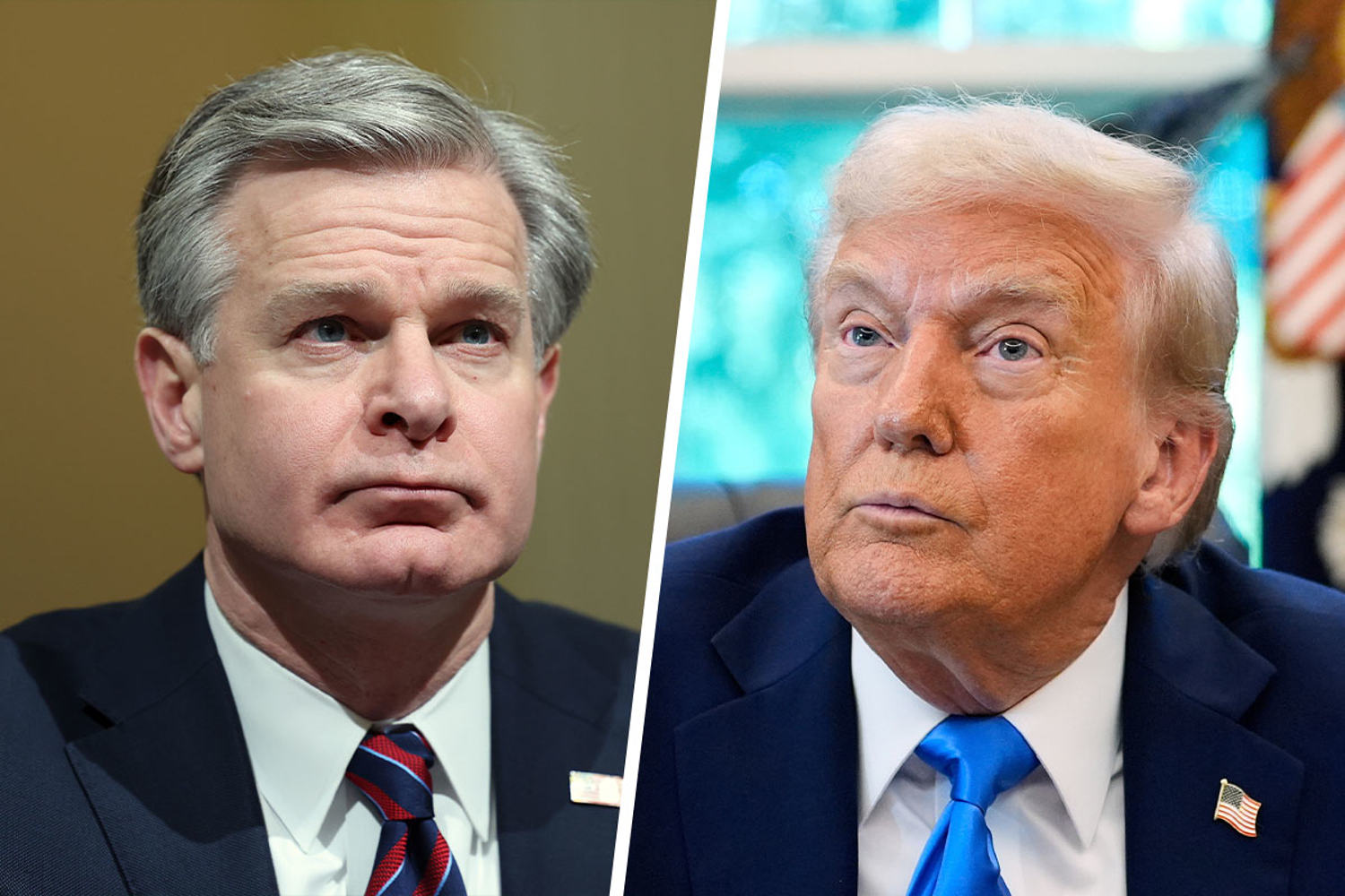 Trump says he 'would think' DOJ is probing former FBI Director Christopher Wray