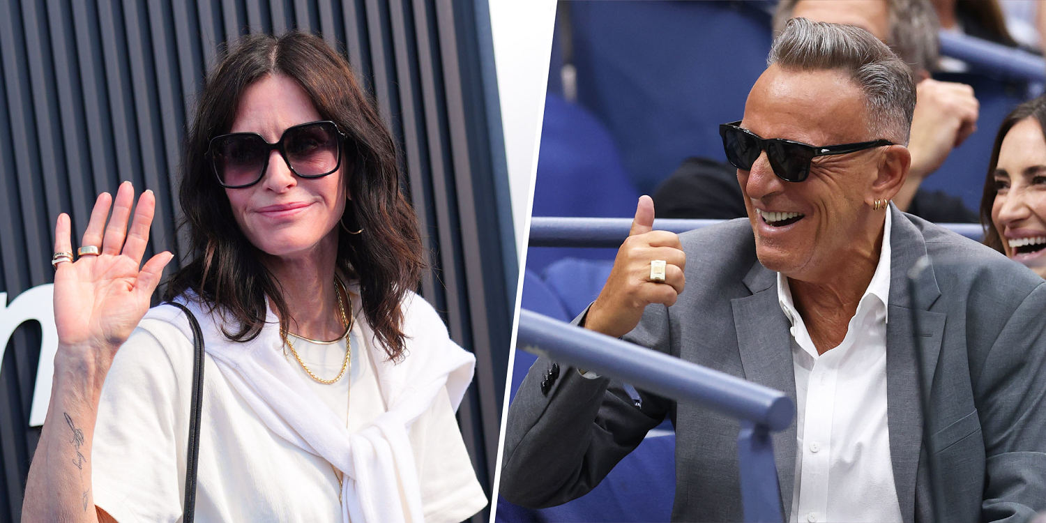 Courteney Cox and Bruce Springsteen Have Sweet Reunion at U.S. Open 41 Years After 'Dancing in the Dark' Video