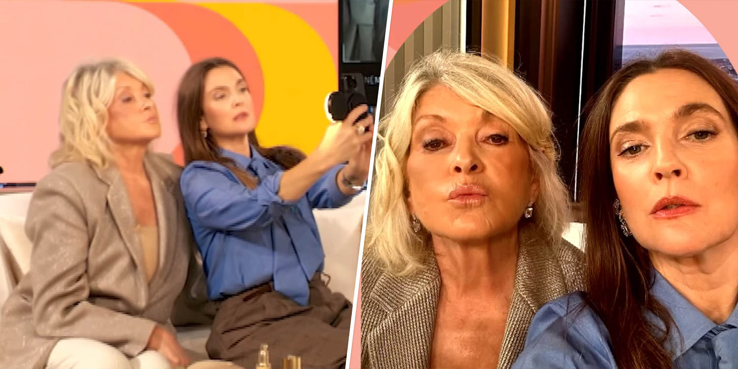 Martha Stewart Teaches Drew Barrymore How to Take the Perfect Thirst Trap Pic: Watch the Result