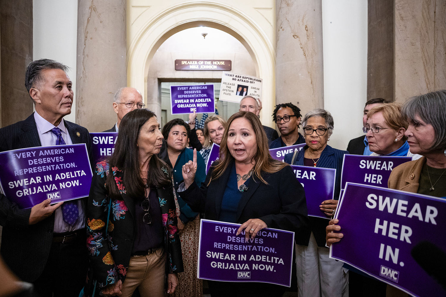 Democrats ramp up pressure on Mike Johnson to seat Rep.-elect Adelita Grijalva