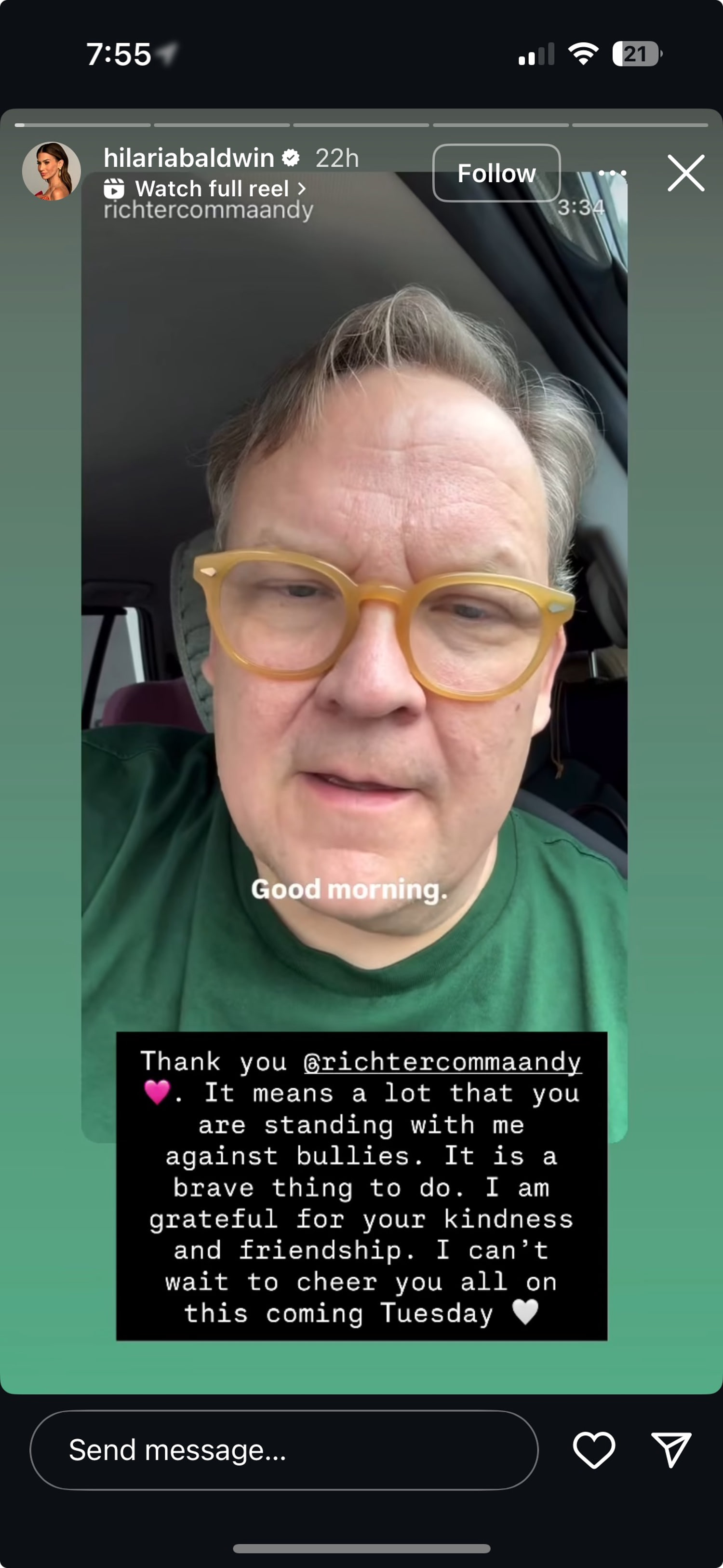 Andy Richter Condemns 'Awful' Things Written About 'DWTS' Competitor Hilaria Baldwin