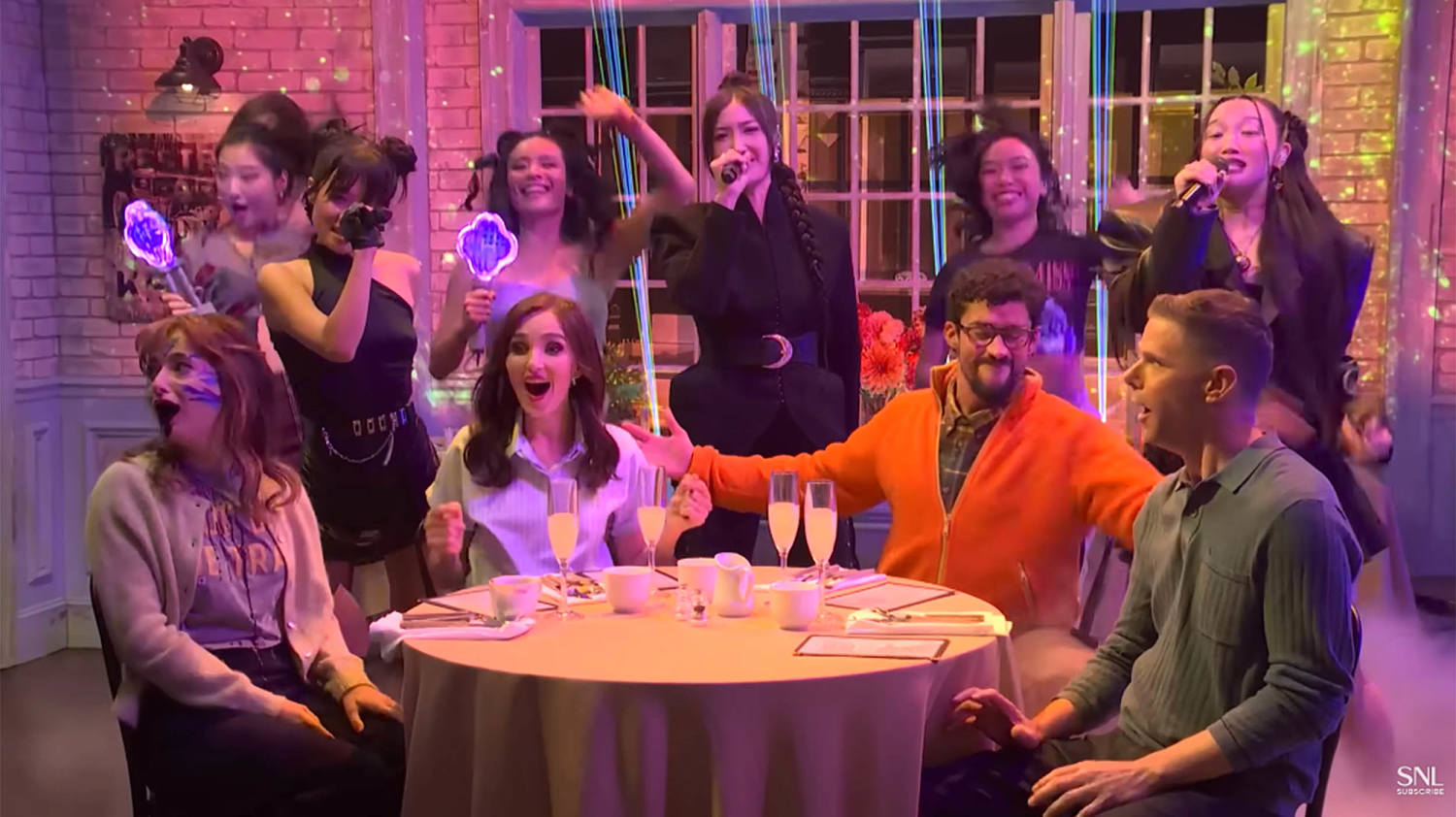Bad Bunny Fanboys Over 'KPop Demon Hunters' in 'SNL' Sketch Featuring Singing Group