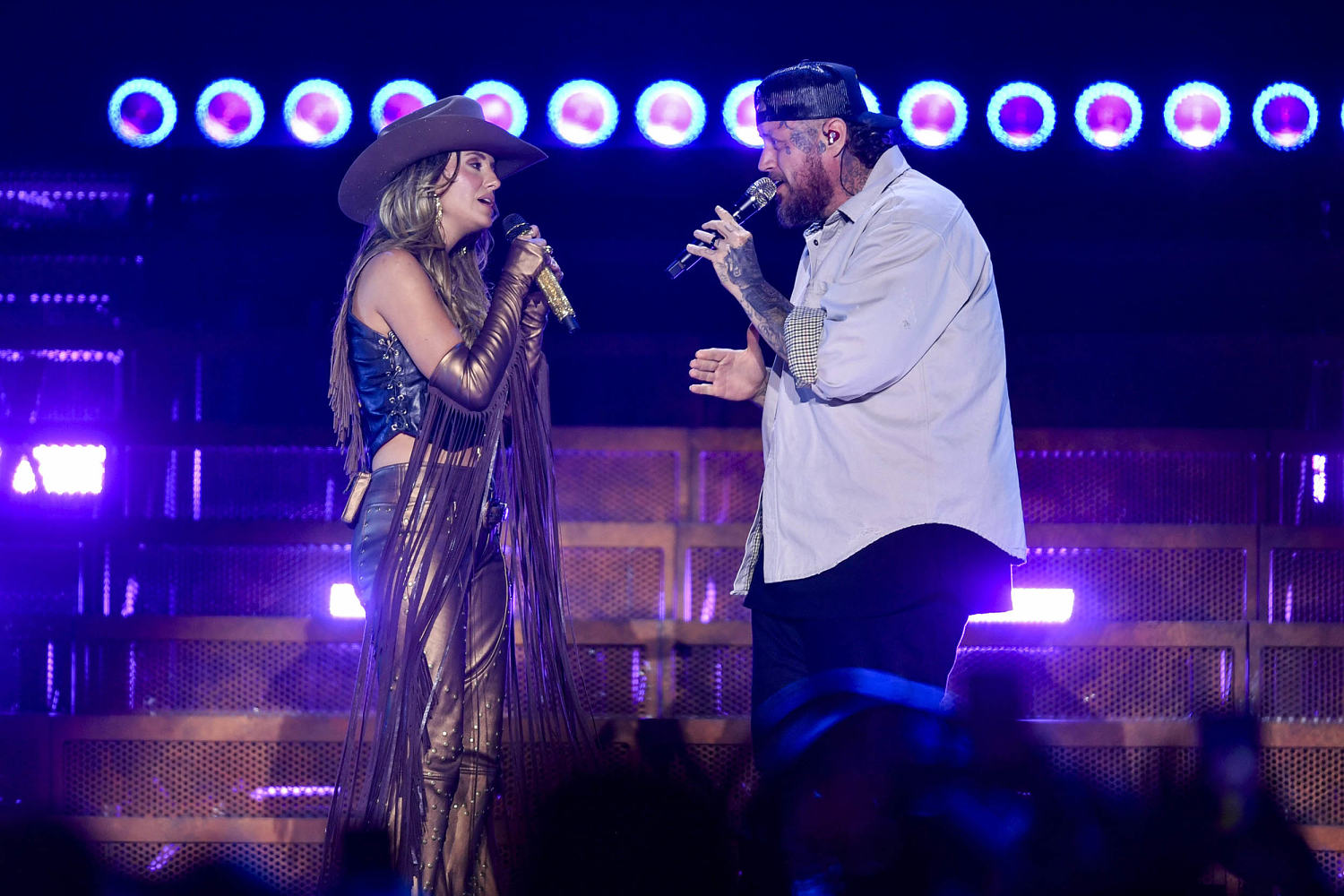 'Girl Dad' Jelly Roll Praises Lainey Wilson as a 'Role Model' at Her Concert: Watch the Video