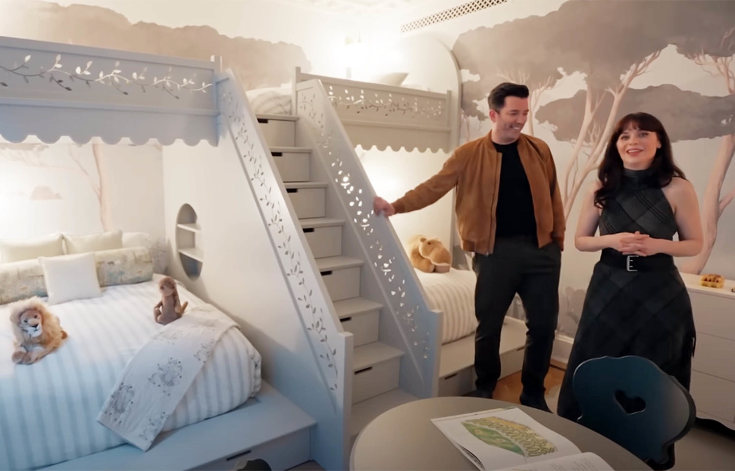 Tour Zooey Deschanel and Jonathan Scott’s NYC Home, Including Her Kids’ Nature-Themed Room