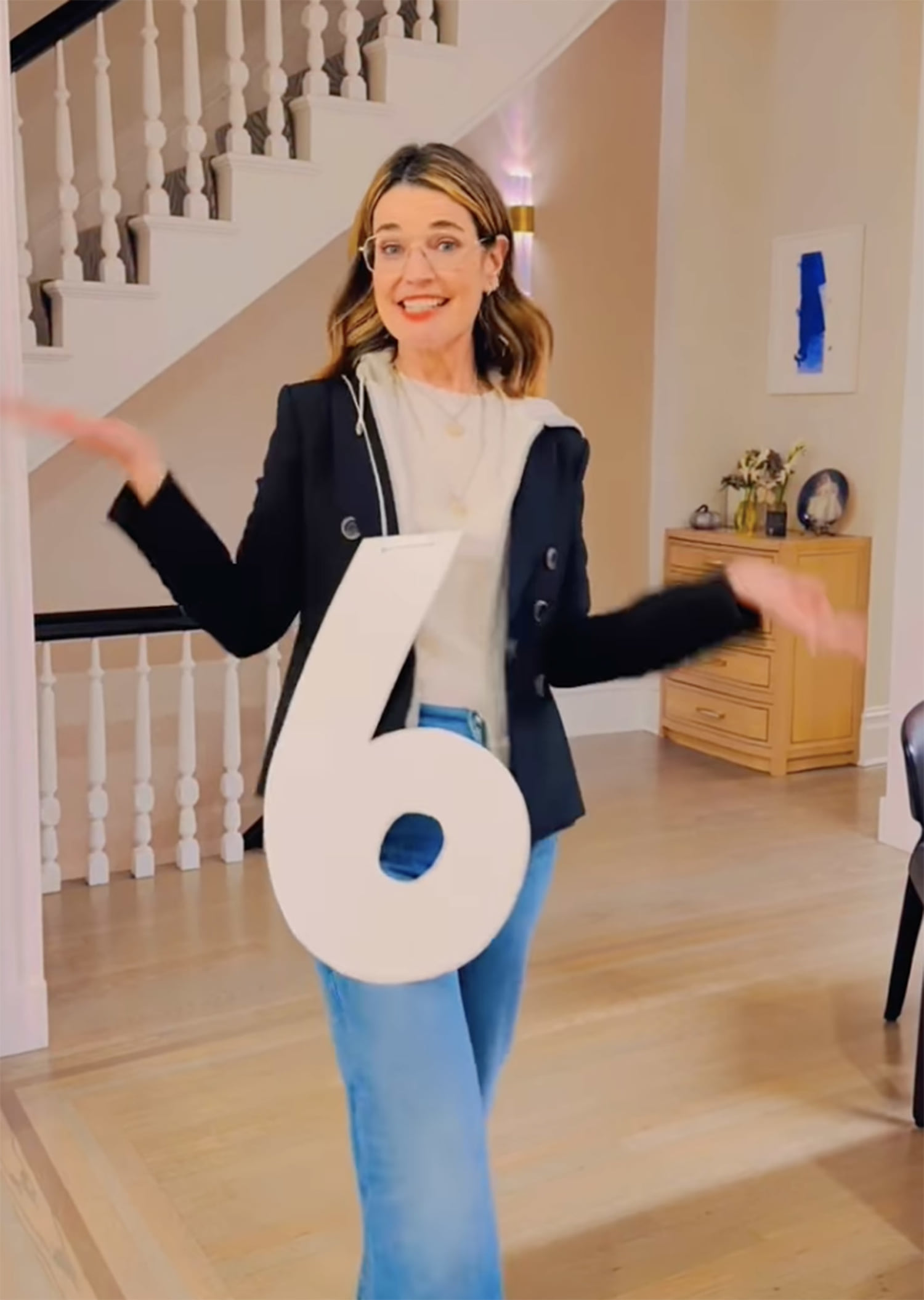 Savannah Guthrie Dresses up as the Popular Slang Term '67' for Halloween