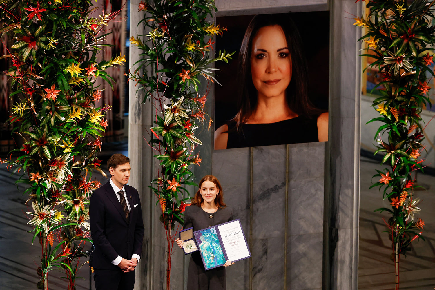 Mystery surrounds whereabouts of Venezuelan Peace Prize winner as daughter accepts Nobel