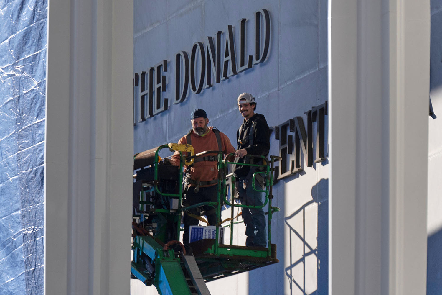 New Trump-Kennedy Center sign is affixed to building facade despite concerns about legality