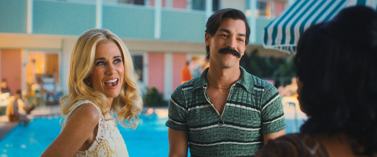 Watch Matt Rogers and His Incredible Mustache Make Their 'Palm Royale' Debut: EXCLUSIVE