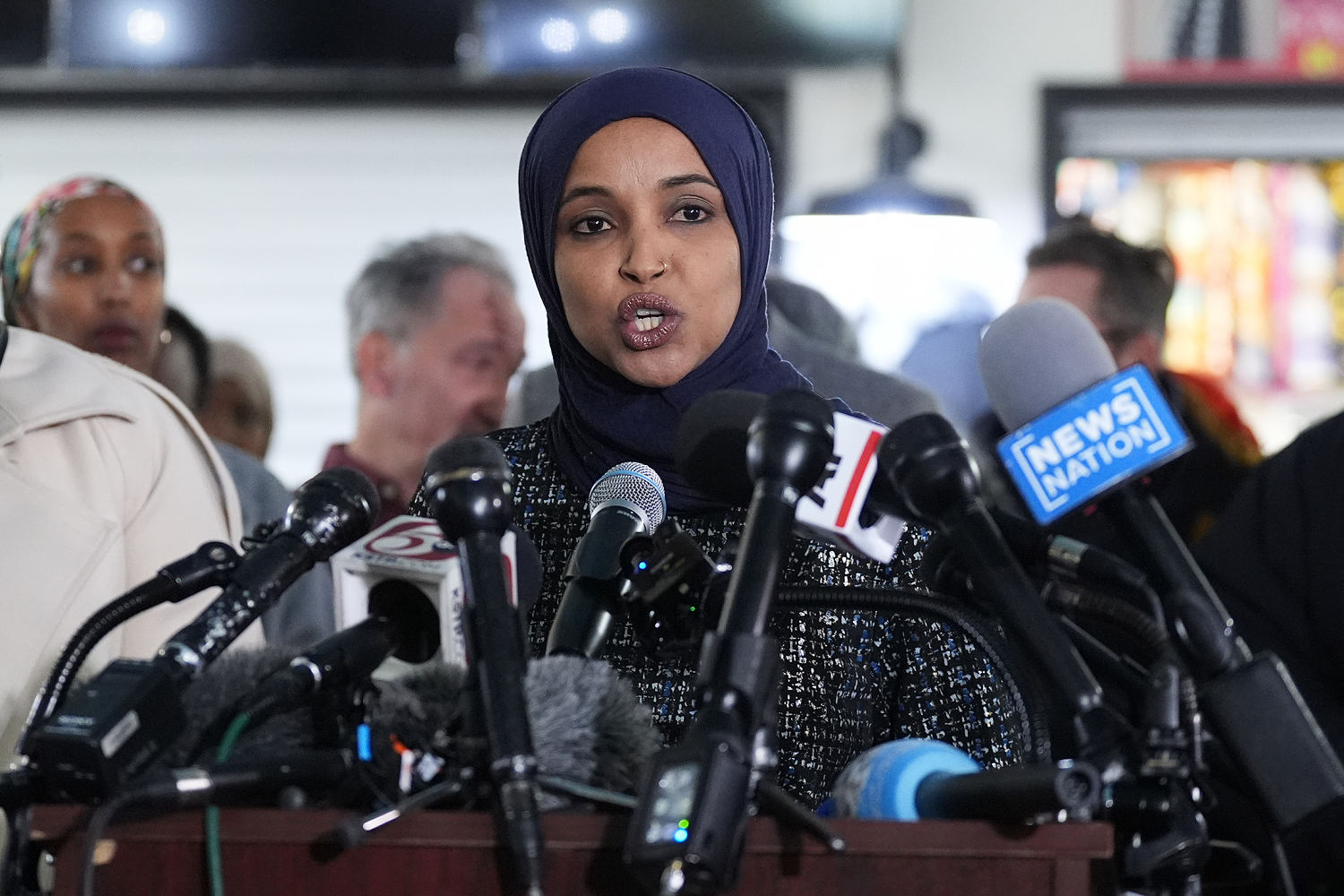 Rep. Ilhan Omar points finger at Trump's 'hateful rhetoric' after town hall attack