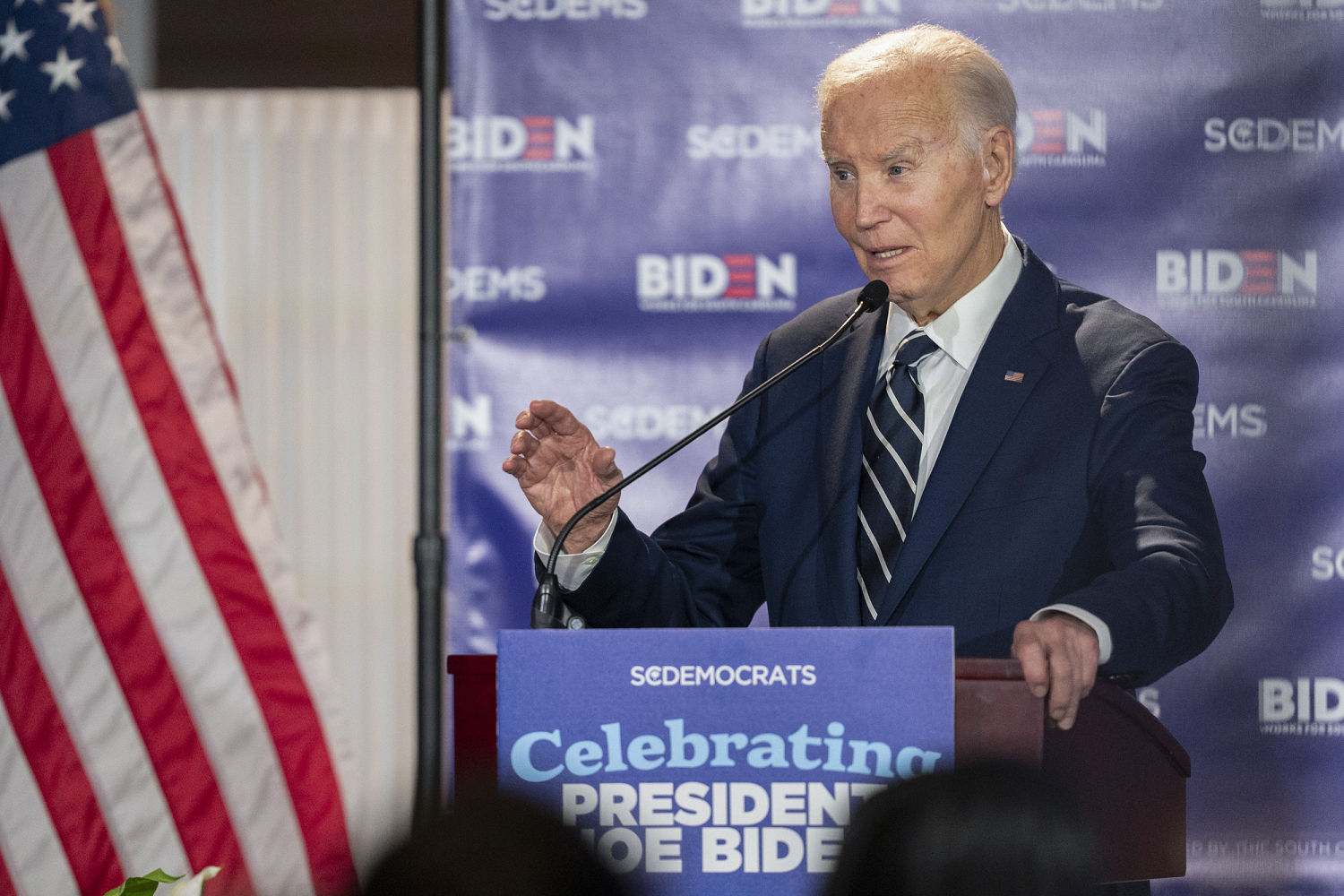 Biden seizes on Trump's sinking favorability in a combative speech in South Carolina