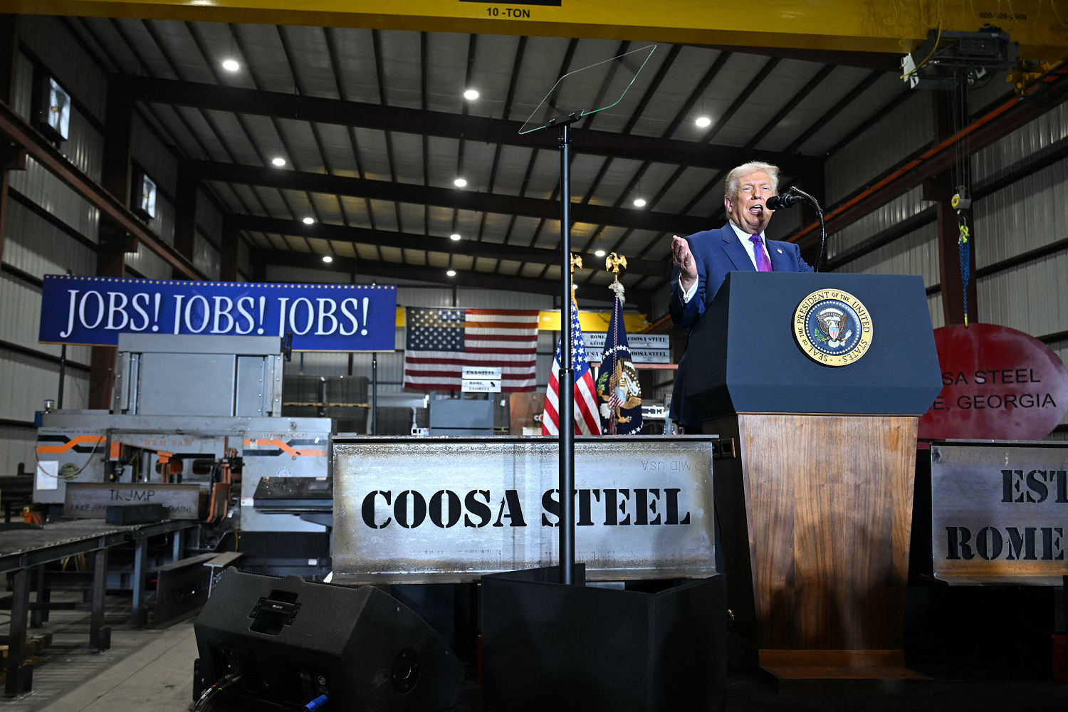 Trump defends tariffs in Georgia ahead of pivotal Supreme Court ruling