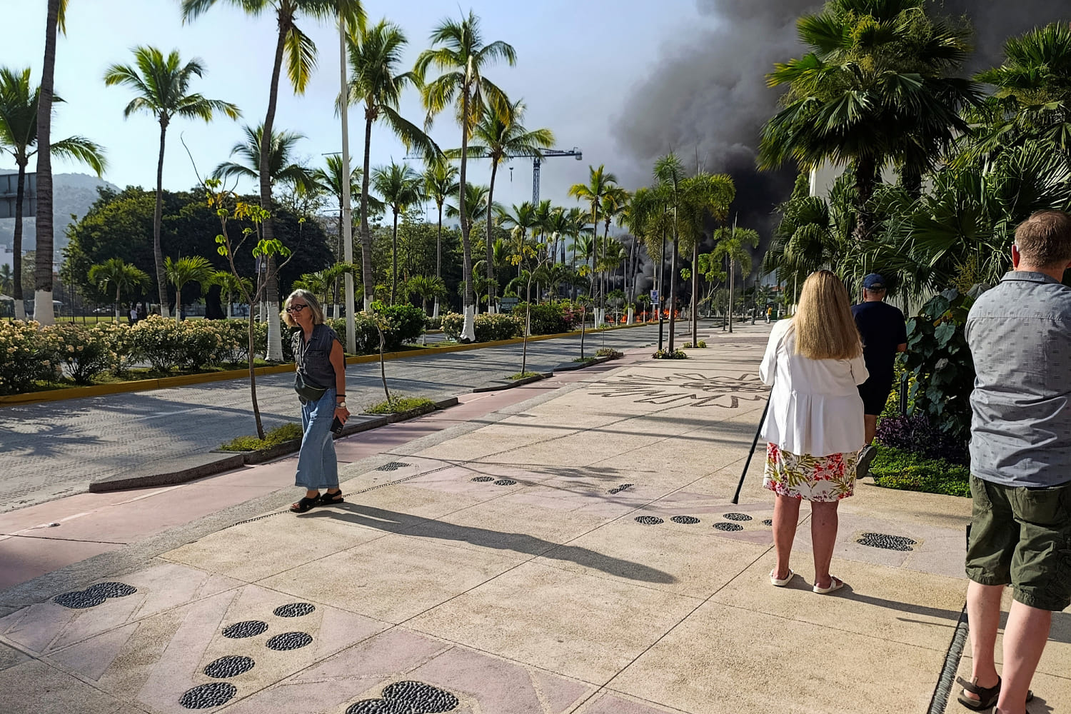 Videos from Puerto Vallarta show smoke, flames and chaos after killing of Jalisco drug kingpin