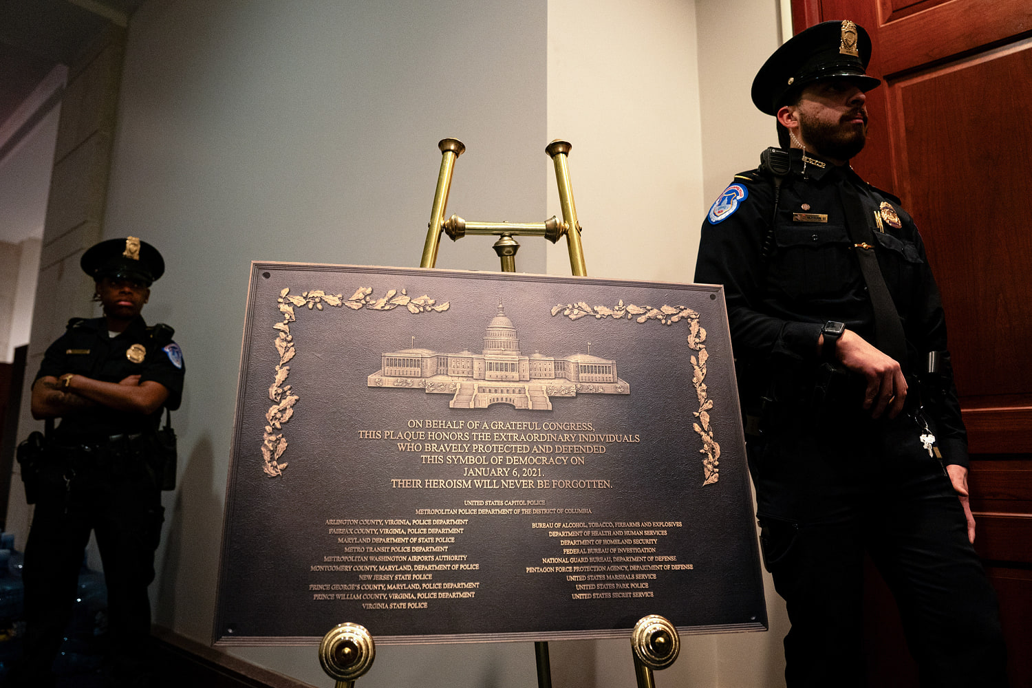 Jan. 6 plaque installed at U.S. Capitol following yearslong delay